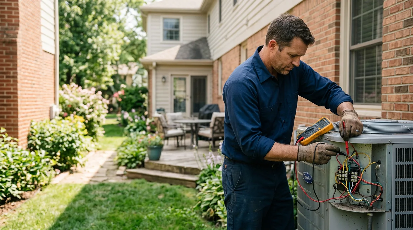 HVAC technician working near Allouez, MI